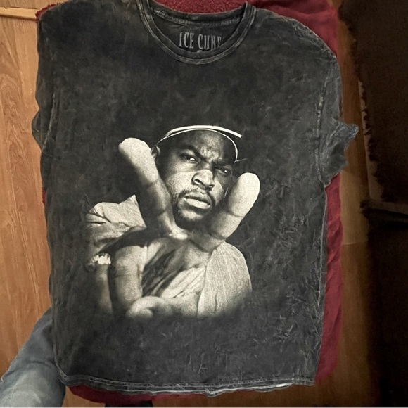 Ice Cube T-shirt Peace Sign Dark Grey XL Unisex - Picture 3 of 9
